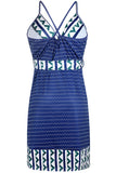 V-Neck Spaghetti Strap Maternity Printed Dress