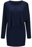 Long-Sleeved Breastfeeding T-Shirt Loose Solid Color Fashion Top