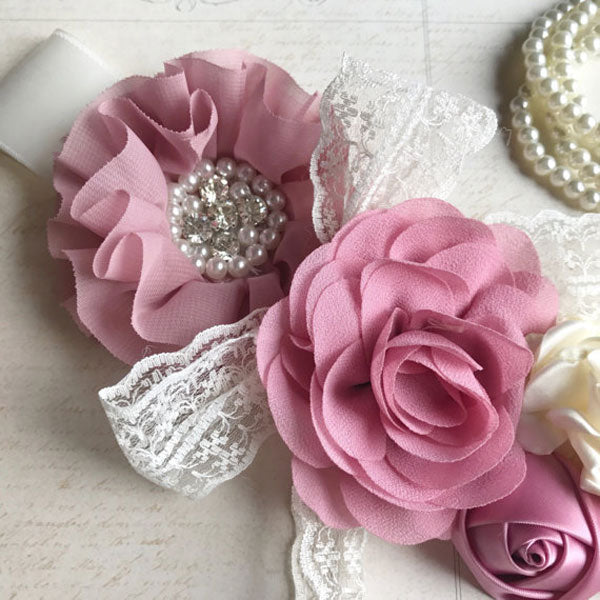 Wedding Dusty Pink Belt Photoshoot Sashes