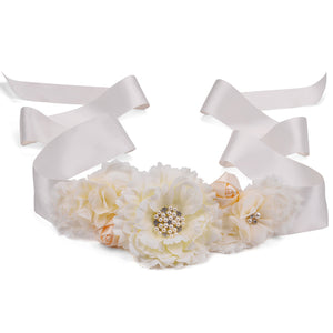 Wediing Waist Belt Flower Girls Satin Sashes