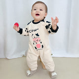 [3M-24M] Winter Thickened Cartoon Animal Pattern Romper