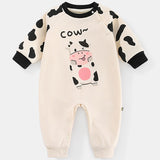 [3M-24M] Winter Thickened Cartoon Animal Pattern Romper