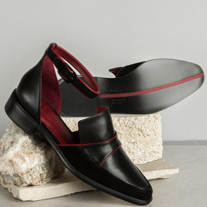 Ankle Straps Closed Toe Flats Pump Maternity Shoes