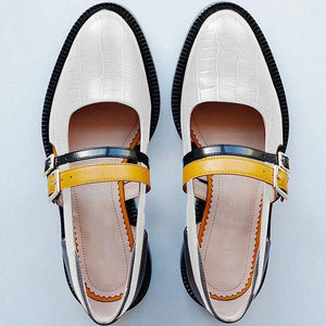 Comfort PU Closed Toe Flats With Buckles