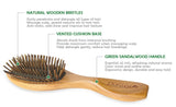 Natural Green Sandalwood Massage Wooden Hair Brush - Glamix Maternity