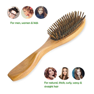 Natural Green Sandalwood Massage Wooden Hair Brush