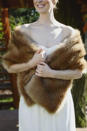 Fur Maternity Photoshoot Shawl Coat Cloak