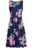 Printed Sleeveless Maternity Nursing Dress