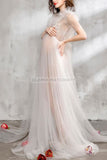 See-thru Maternity Gown Dress For Photoshoot