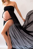 Sexy Strapless Maternity Photoshoot Maxi Dress