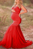 Strapless Mermaid Sweetheart Maternity Photoshoot Gown